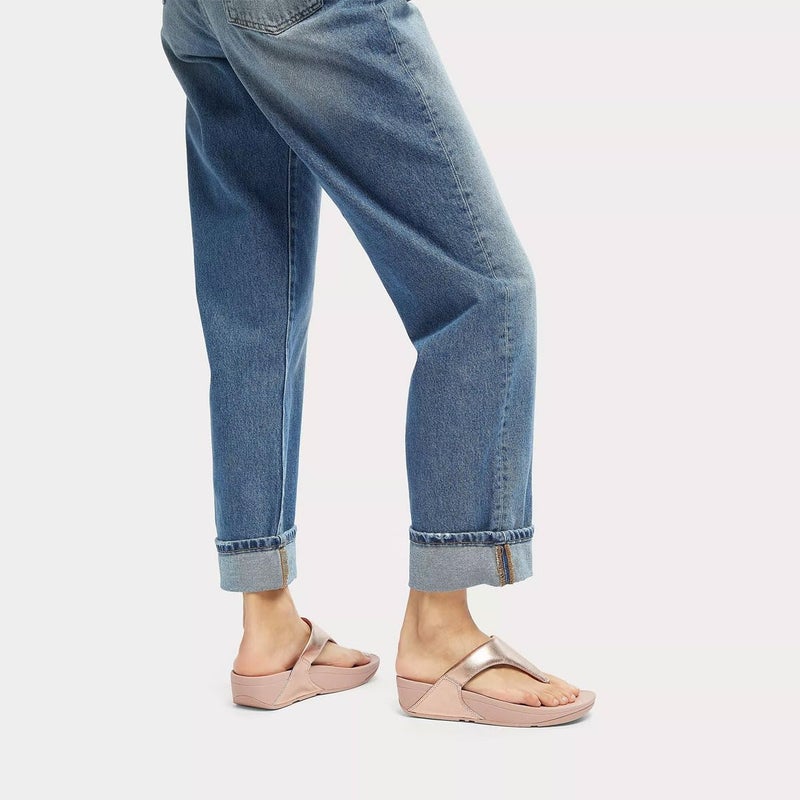 FitFlop فيت فلوب I88323-055 لولو جلد تو بوست روز جولد US07.5 - Image 2